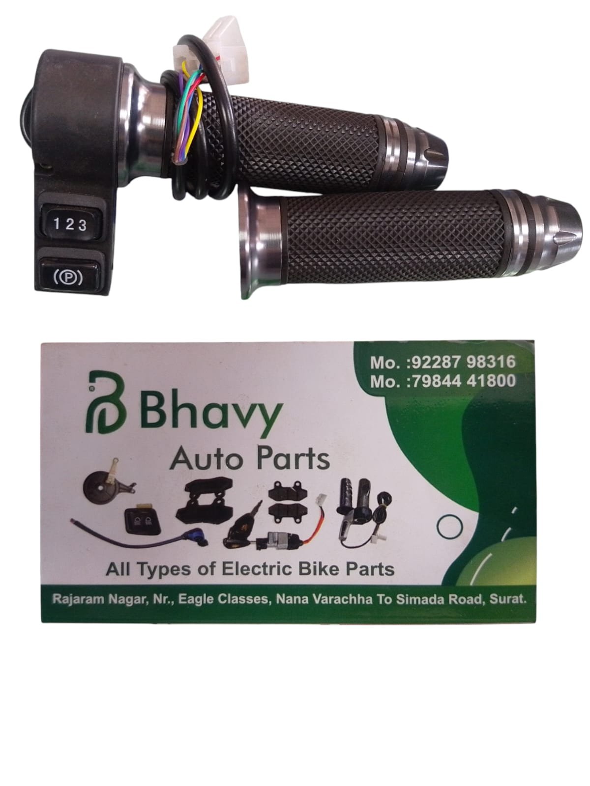 EV Throttle with 1-2-3/P Controls — Water-Resistance Claim to Confirm